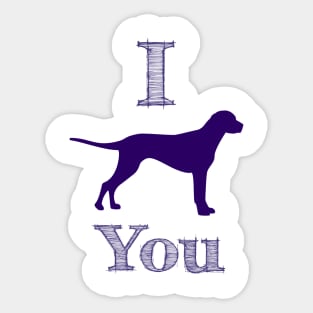 Dog Love Valentine Sticker